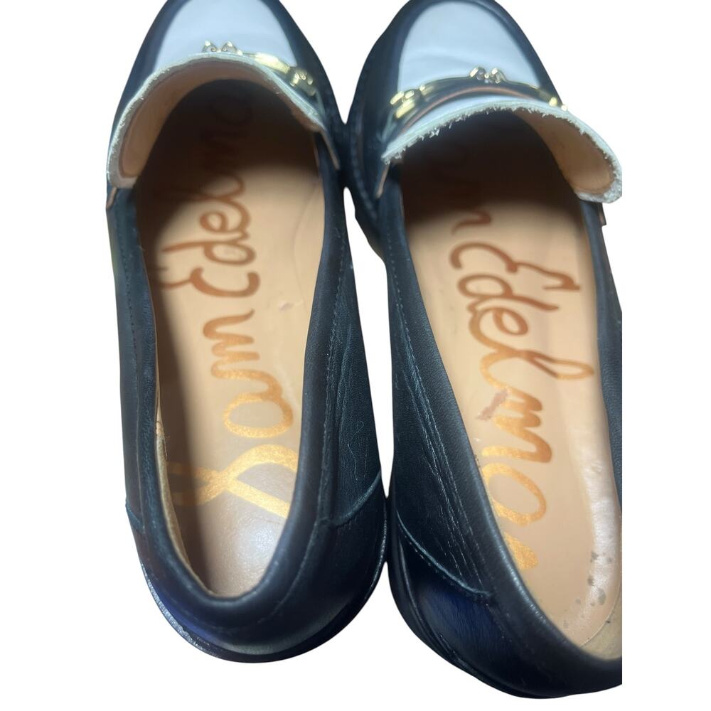 Sam Edelman Women's Tully Black and White Loafers Lug Sole Sz 7 Leather - Picture 6 of 10